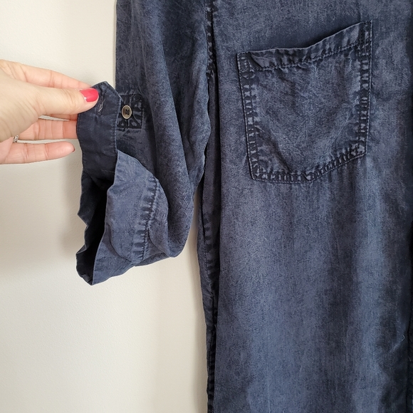 Dex Dark Blue Chambray Dress - Picture 2 of 5